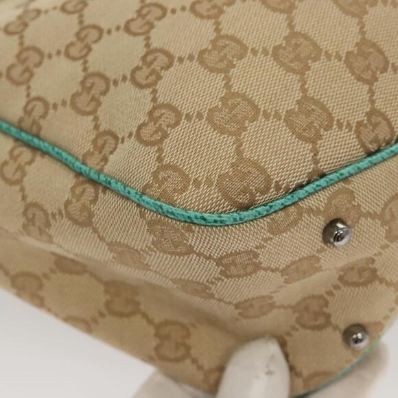 GUCCI GG Canvas Tote Bag Beige Silver - Picture 12 of 16